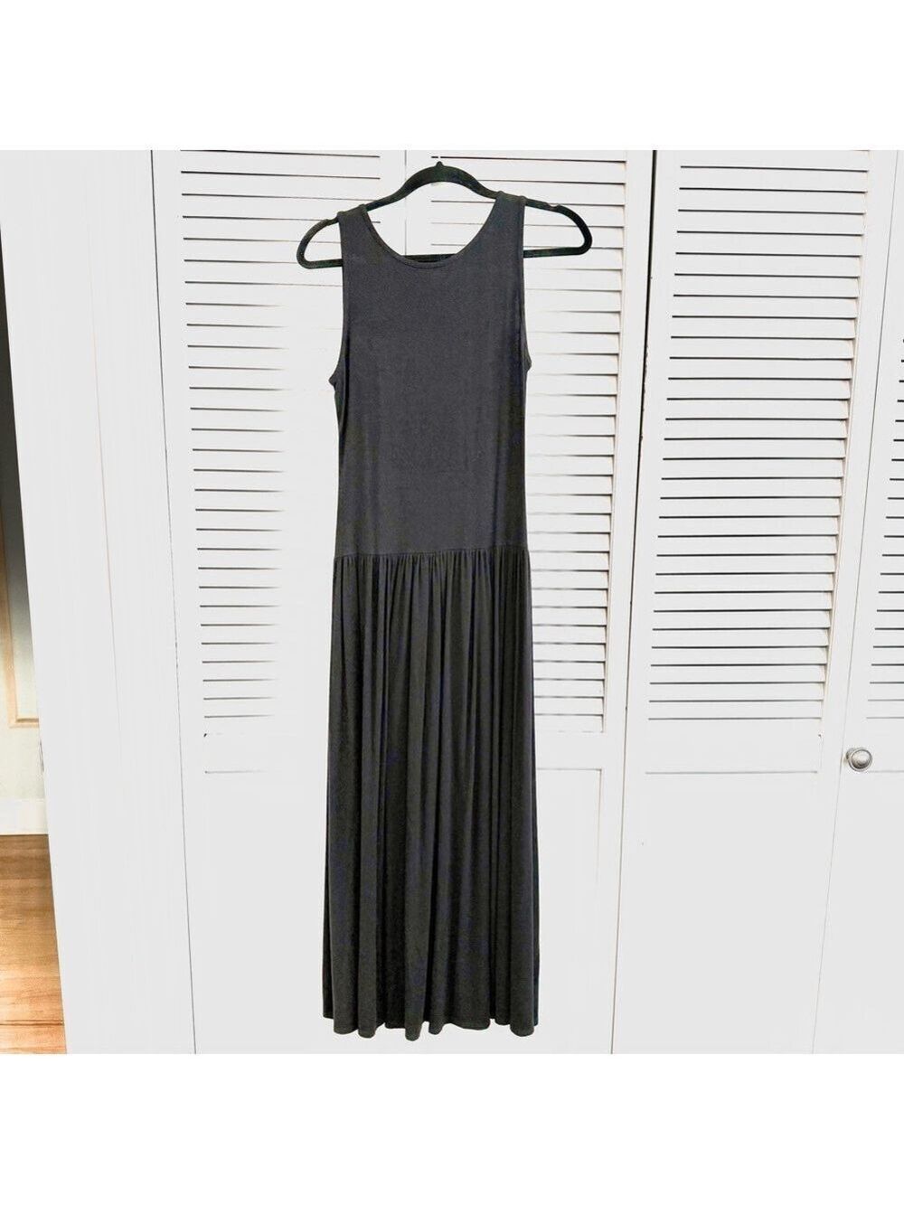 See You Monday Black Sleeveless Drop Waist Maxi Dress